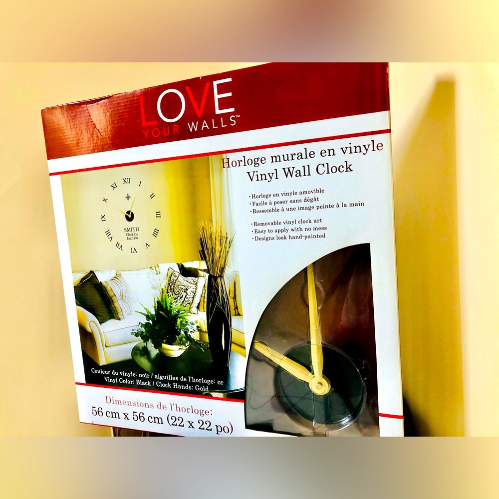 4/$50 Brand new in a sealed box personalized Vinyl Wall Clock
